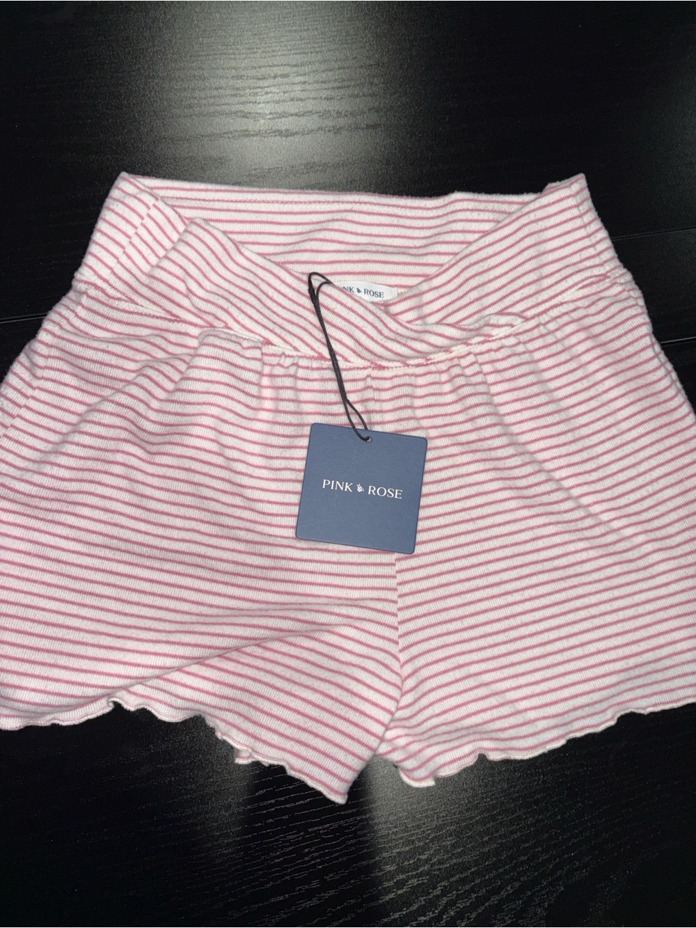 Pink Rose Pink & White Striped Circle Skirt